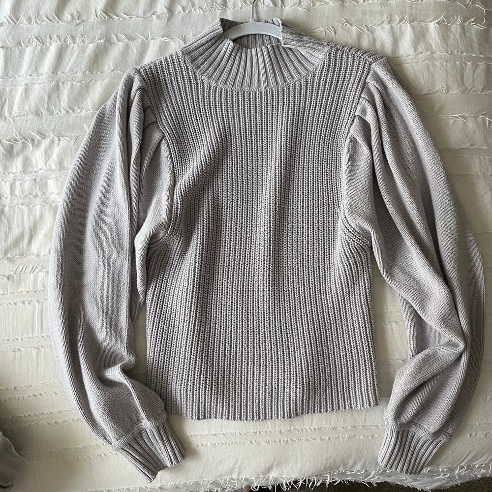 Prologue Puff Sleeve Lavender Turtleneck